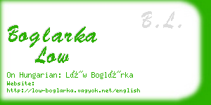 boglarka low business card